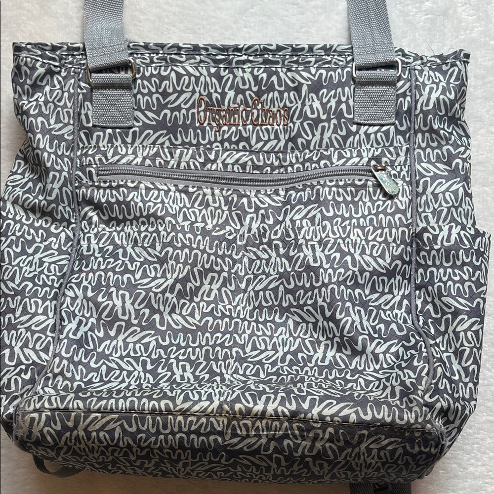 Thirsty One Gray organized chaos Backpack carry all , travel bag, diaper bag